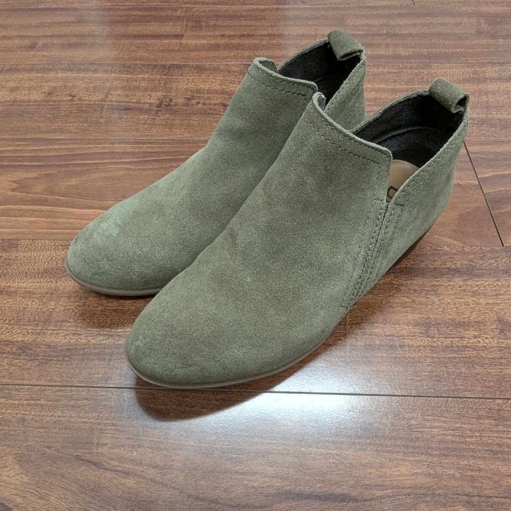 Olive Suede Diba Ankle Boots